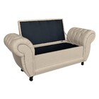 Recamier Baú Grécia 1 40 M Linho Bege A19 M11 - D'rossi