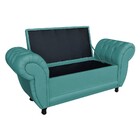 Recamier Baú Grécia 1 40 M Linho D'rossi - Azul Pavão A115