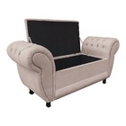 Recamier Baú Londres 120cm Suede M11 - D'rossi - Bege