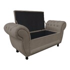 Recamier Baú Londres 120cm Suede M11 - D'rossi - Marrom Rato