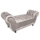 Recamier Baú Londres 1 20 Acetinado D'rossi - Bege