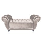 Recamier Baú Londres 1 20 Acetinado D'rossi - Bege