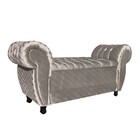 Recamier Baú Londres 1 20 Acetinado D'rossi - Trabalhado Bege