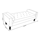 Recamier Baú Namoradeira 100cm Felix Suede Bege - Montanaris