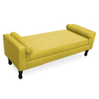Recamier Baú Namoradeira 120cm Felix Suede Amarelo - Montanar