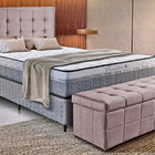 Recamier Baú Rosé Em Veludo 1,38m Clark