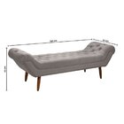 Recamier Calçadeira 165x65x55cm Armani Chumbo