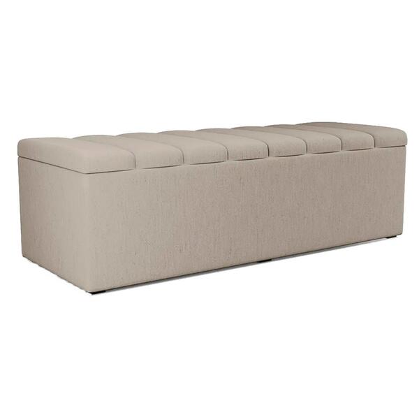 Recamier Calcadeira Bau 140 Cm Dalia Linho Artte