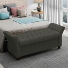 Recamier Calçadeira Bau 140 Cm Pes Mdf Ogeo Linho Peer