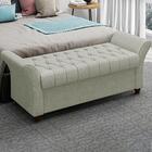 Recamier Calçadeira Bau 140 Cm Pes Mdf Ogeo Linho Peer