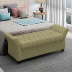 Recamier Calçadeira Bau 160 Cm Pes Mdf Ogeo Linho Peer