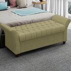 Recamier Calçadeira Bau 160 Cm Pes Mdf Ogeo Linho Peer