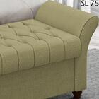 Recamier Calçadeira Bau 160 Cm Pes Mdf Ogeo Linho Peer