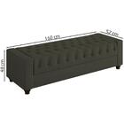 Recamier Calçadeira Bau 160 Cm Pes Mdf Parri Linho Peer