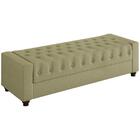 Recamier Calçadeira Bau 160 Cm Pes Mdf Parri Linho Peer