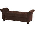 Recamier Calçadeira Baú Egeo 160cm Marrom Bnn Decor