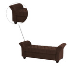 Recamier Calçadeira Baú Egeo 160cm Marrom Bnn Decor