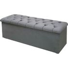 Recamier Calçadeira Baú Giovana Cinza 90x45x50
