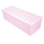 Recamier Calçadeira Baú Giovana Rosa Bebê 160x45x50