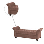 Recamier Calçadeira Baú Paris 140cm Rose Bnn Decor