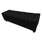 Recamier Calçadeira Baú Paris 160cm Preto Bnn Decor