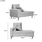 Recamier Calçadeira Cancun 138cm X 85cm X 80cm Bege