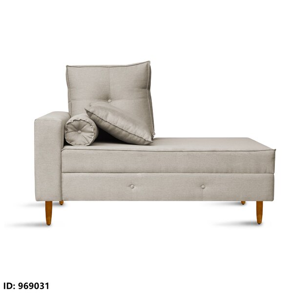 Recamier Calçadeira Cancun 138cm X 85cm X 80cm Bege