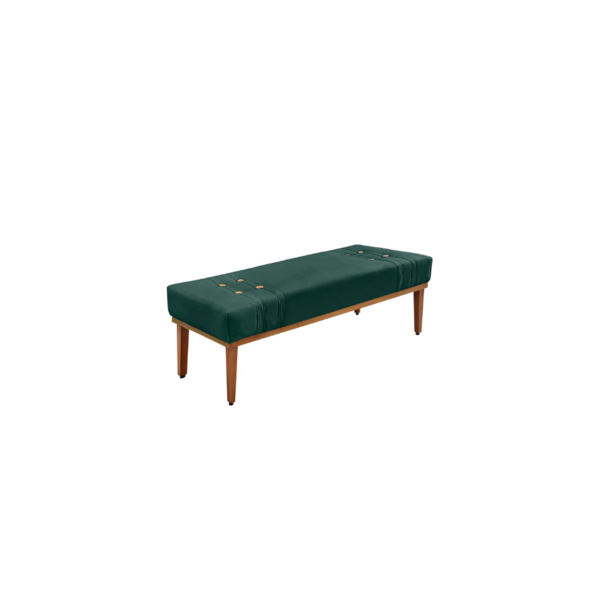 Recamier Calçadeira Decorativo Gênova 1 60 Cm Veludo Verde -