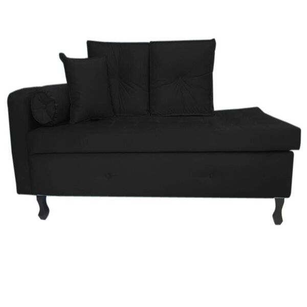 Recamier Cancun 140m Suede Preto - Dominic Decor