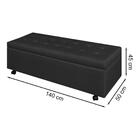 Recamier Casal Bau Com Rodizio 140x45cm Toskana Linho Dc