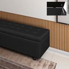 Recamier Casal Bau Com Rodizio 140x45cm Toskana Linho Dc