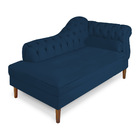Recamier Chaise Ayla 1 60m Suede Pés Chanfrado Castanho - Pal