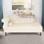 Recamier Chaise Ayla 1 60m Suede Pés Chanfrado Castanho - Pal