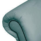 Recamier Chaise Longue Divã Copenhagen Veludo Turquesa Ciano