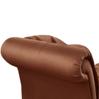 Recamier Chaise Longue Divã Montreal Veludo Marrom Terracota