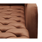 Recamier Chaise Longue Divã Montreal Veludo Marrom Terracota