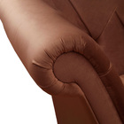 Recamier Chaise Longue Divã Montreal Veludo Marrom Terracota