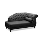 Recamier Chaise Longue Divã Olimpia Material Sintético Preto