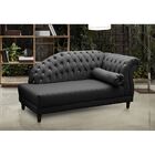 Recamier Chaise Longue Divã Olimpia Material Sintético Preto