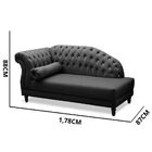 Recamier Chaise Longue Divã Olimpia Material Sintético Preto