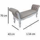 Recâmier Clássico Entalhado Capitonê Branco Brilho E Linho Be