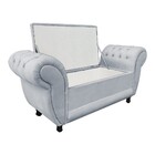 Recamier Com Baú Grécia 195 Cm Namoradeira Calçadeira Suede C