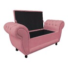 Recamier Com Bau Grecia Namoradeira Calc - Rose