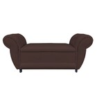 Recamier Com Baú Grécia Namoradeira Calçadeira 195 Cm  Suede
