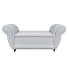 Recamier Com Baú Grécia Namoradeira Calçadeira 195 Cm Suede D