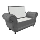 Recamier Com Baú Grécia Namoradeira Calçadeira Suede M11- D'r