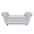 Recamier Com Baú Grécia Namoradeira Calçadeira Suede M11- D'r