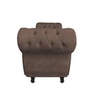 Recamier Com Baú Grécia Namoradeira Calçadeira Suede Marrom C
