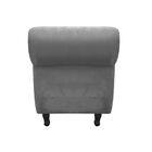 Recamier Com Baú Itália Namoradeira Calçadeira Suede Grafite