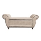 Recamier Com Baú Itália Namoradeira Calçadeira Suede M11 - D'